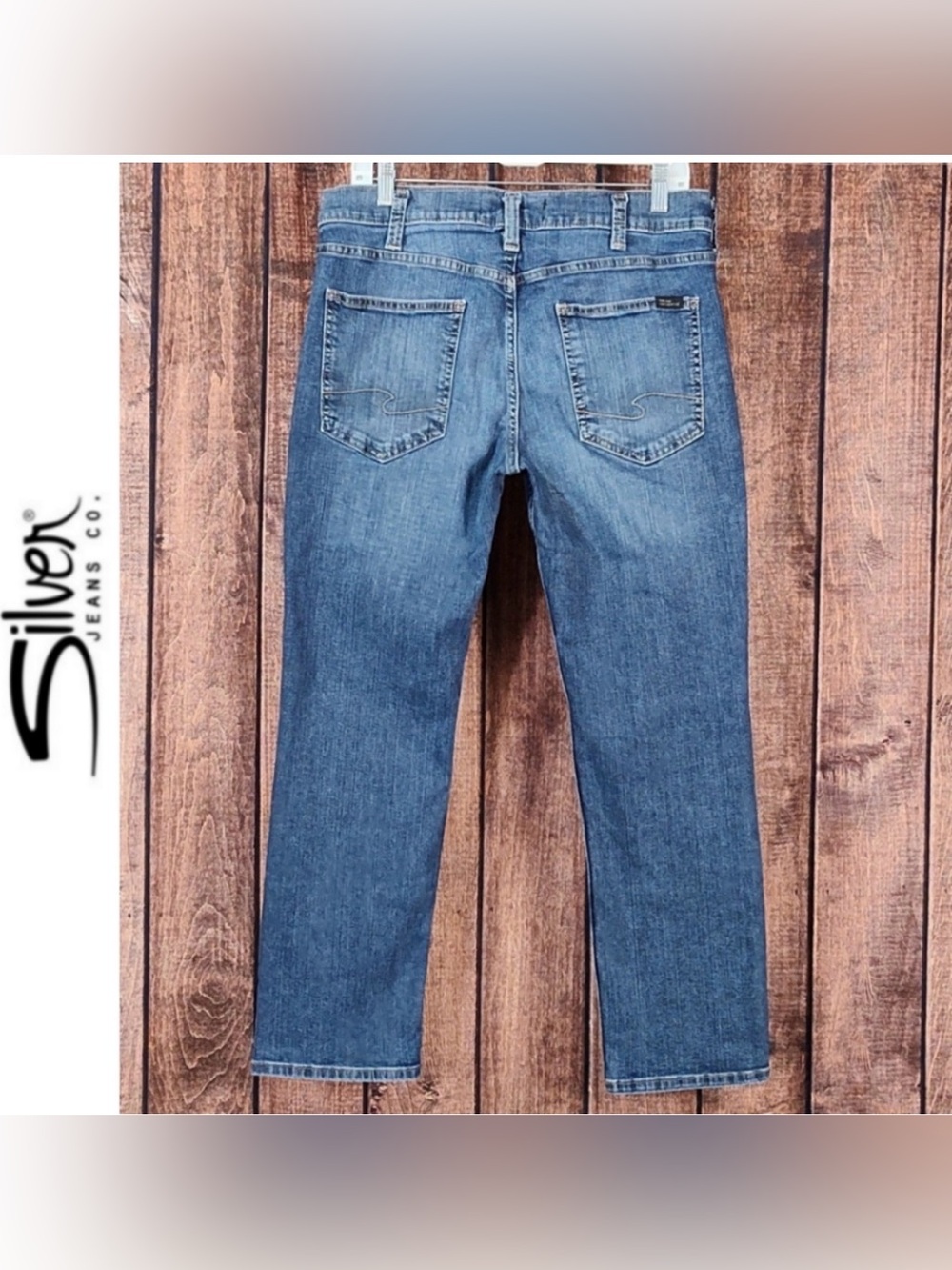 34x28 Silver Jeans  Mens Slim Fit Stretch Blue Jeans Like New